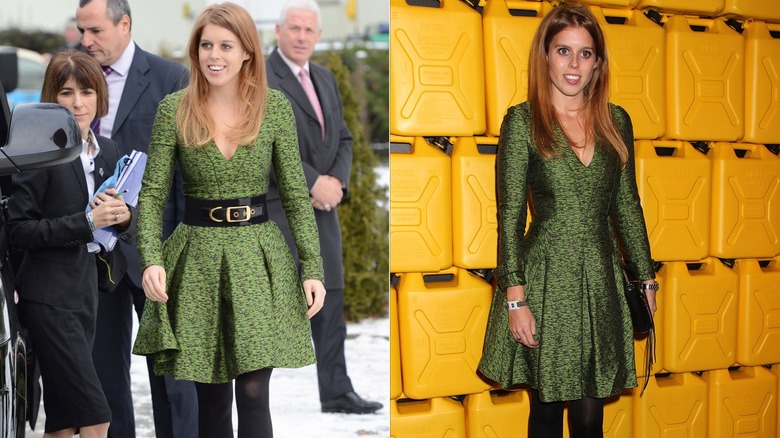 Princess Beatrice wearing green dress