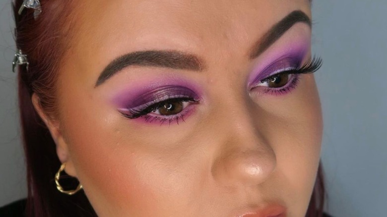 purple eye look