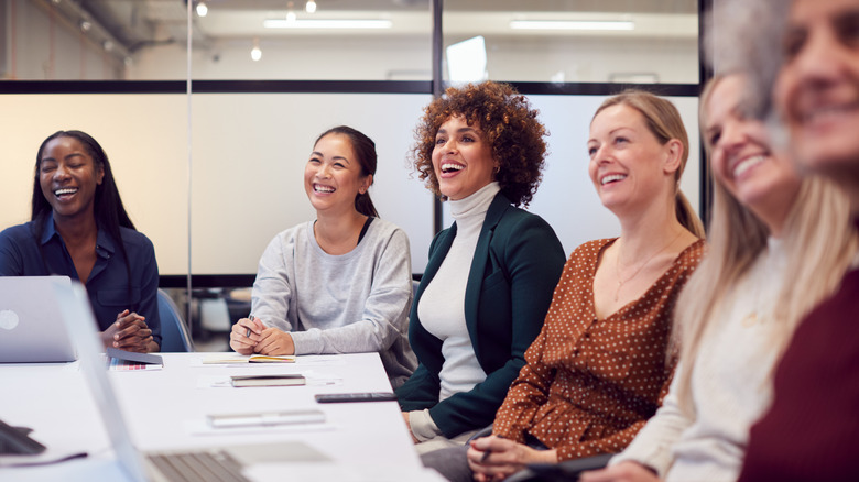 women in board room 