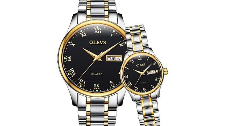 stainless steel gold watches