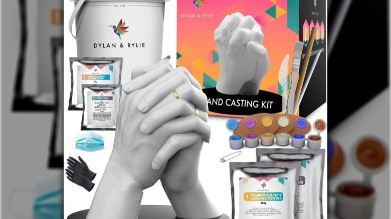 plaster hand casting mold 