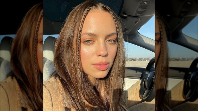 A woman with taupe hair