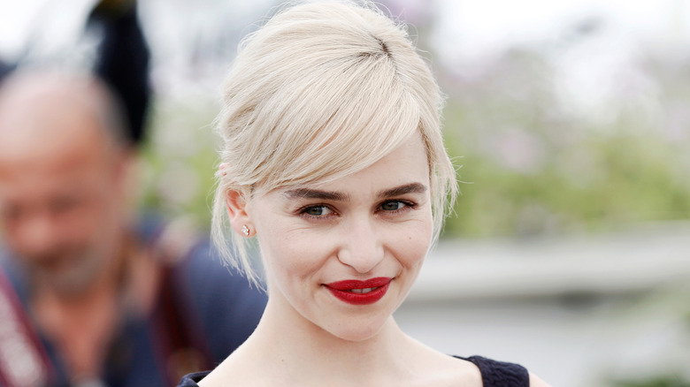 Emilia Clarke with blond hair