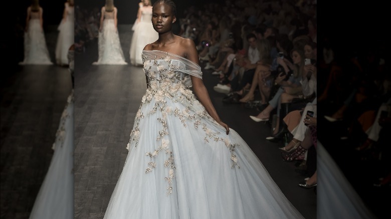 Floral wedding dress