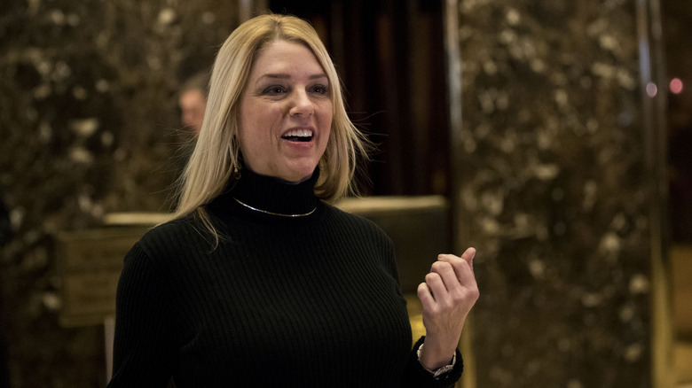 Pam Bondi in 2016 with wrinkles in certain areas which are no longer visible in current pics