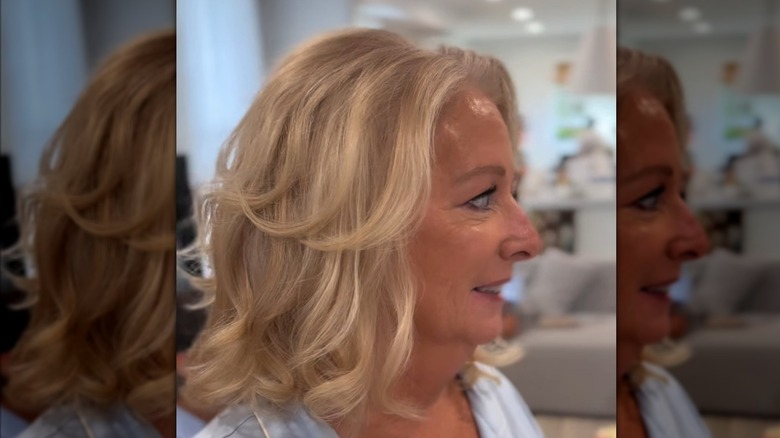 Woman with a wavy lob