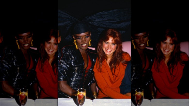 Grace Jones and Brooke Shields 1986