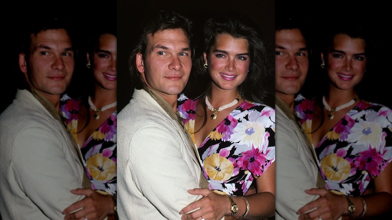 Patrick Swayze and Brooke Shields pictured in New York City in May 1986