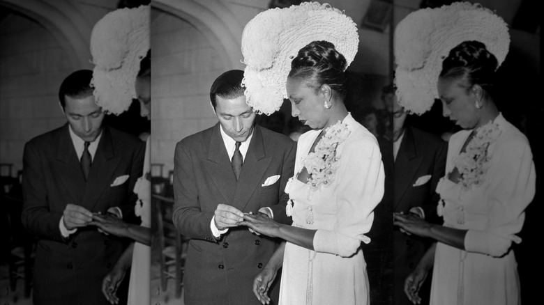 Josephine Baker and Jo Bouillon's wedding in France 1947