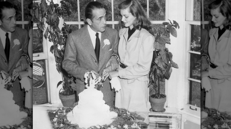 Lauren Bacall and Humphrey Bogart's wedding, 1945