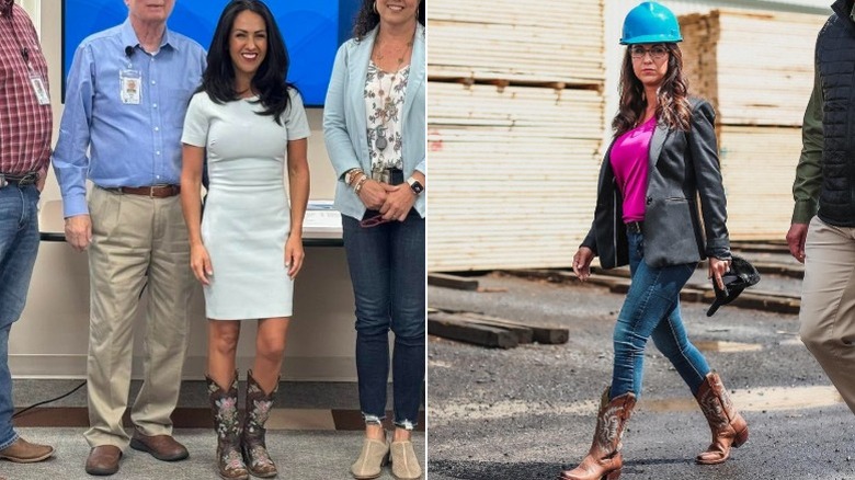 Lauren Boebert repeatedly wears western boots