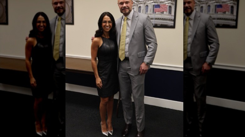 Lauren Boebert poses with the FBI director