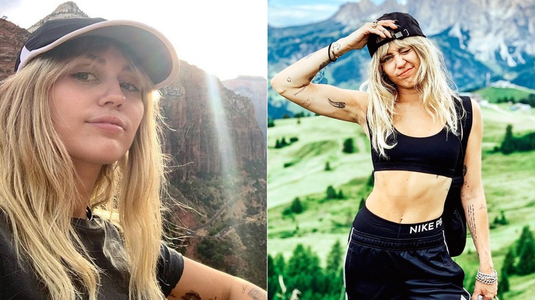 Miley Cyrus hiking