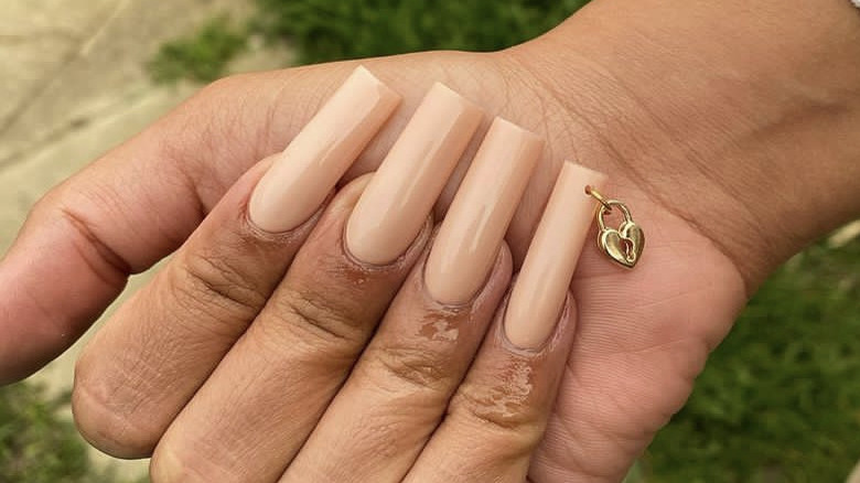 nails with heart lock piercing