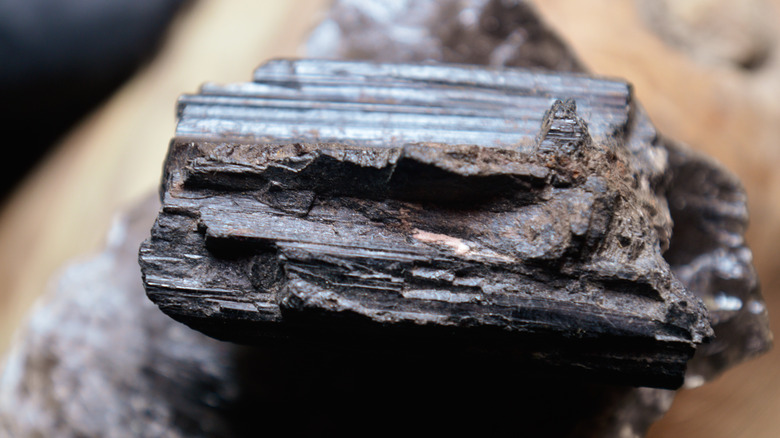 Black tourmaline close up