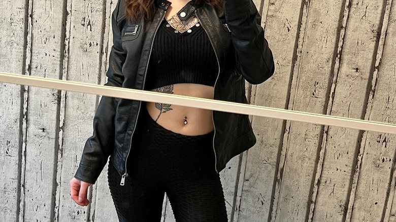 Belly button piercing