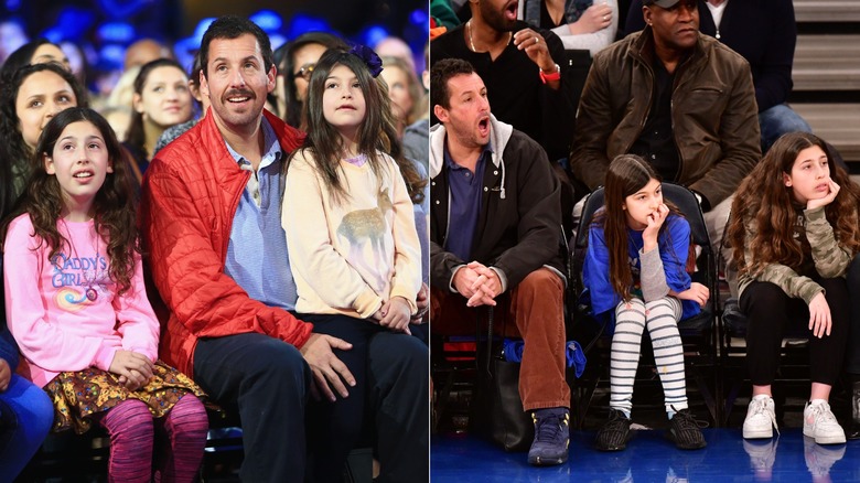 Sadie and Sunny Sandler in 2016 and 2018
