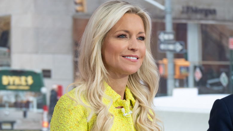 Ainsley Earhardt on the set of Fox & Friends