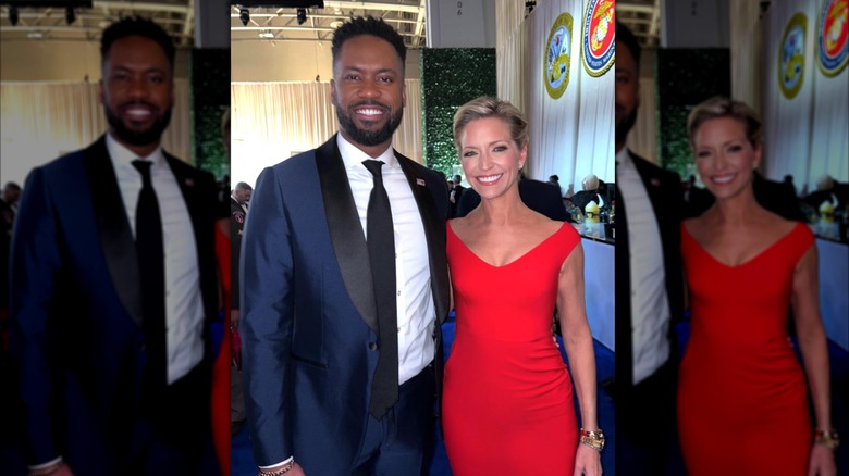 Ainsley Earhardt and Lawrence Jones III pose together for a photo