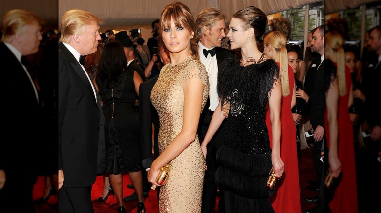 Melania Trump poses solo for a photo at the Met Gala