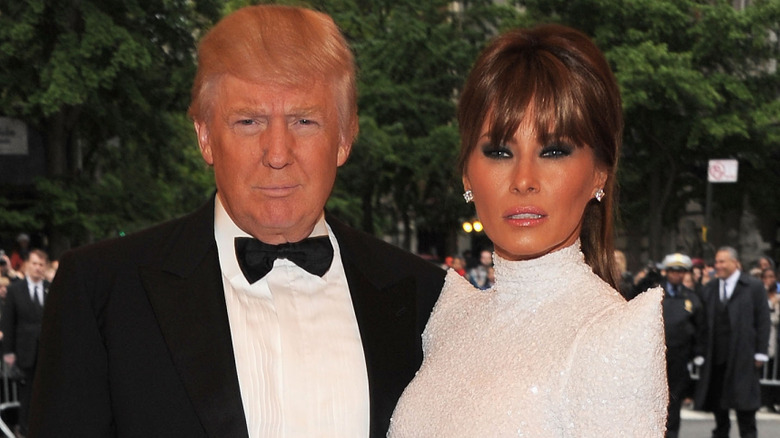 Melania and Donald Trump at the 2012 Met Gala
