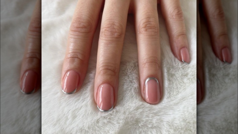 Silver baby French tips