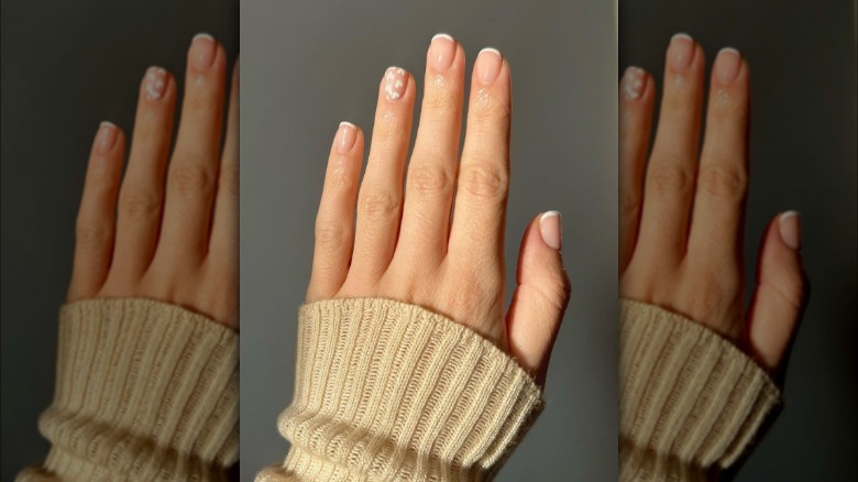 White baby French tips