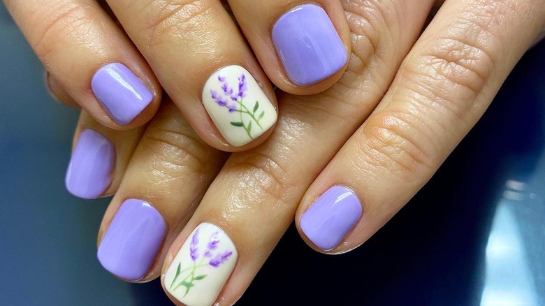 Lavender blue nails