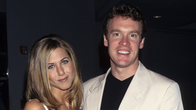 Jennifer Aniston and Tate Donovan smiling