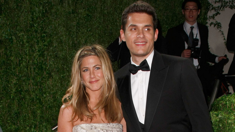 Jennifer Aniston and John Mayer on the red carpet