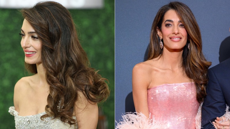 Amal Clooney shows off highlighted hair on the red carpet