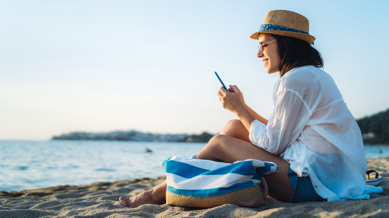 woman at the beach