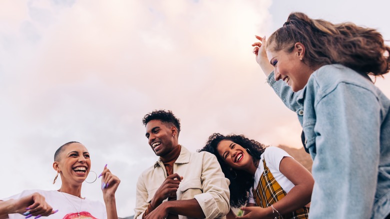 Group of friends laughing