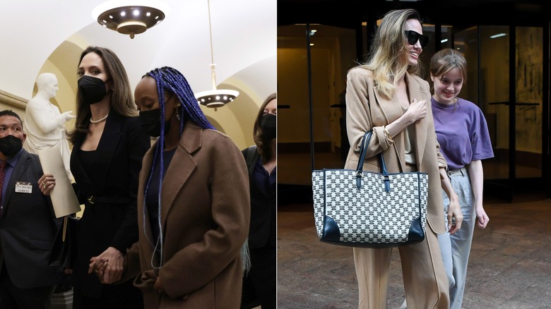 Angelina Jolie with Zahara and Vivienne