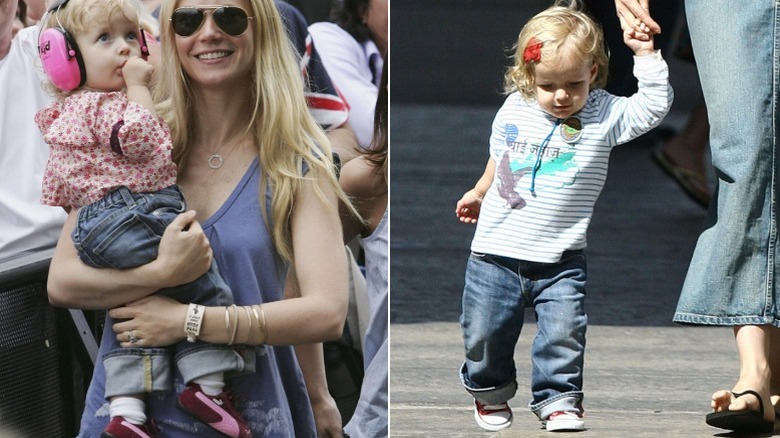 Apple Martin as a toddler with her mother Gwyneth Paltrow
