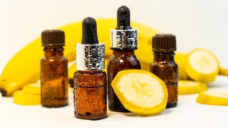 Bottles of banana serum