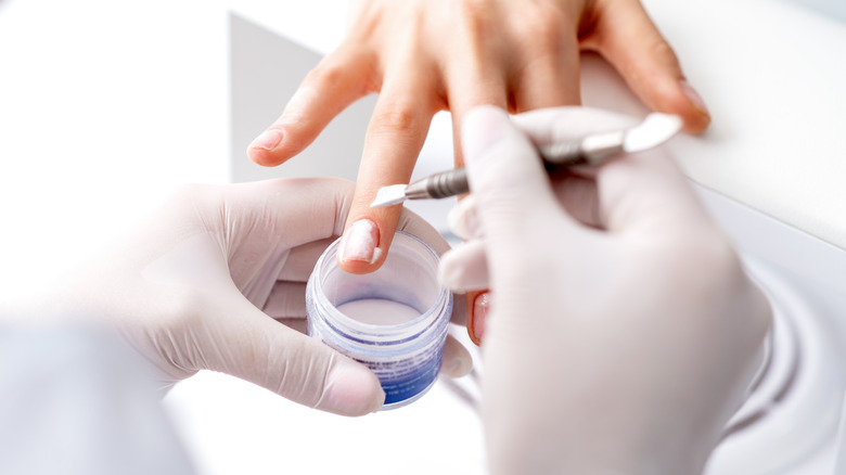 Process of getting dip powder nails