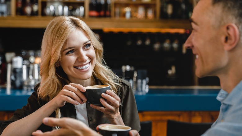 men and women on date