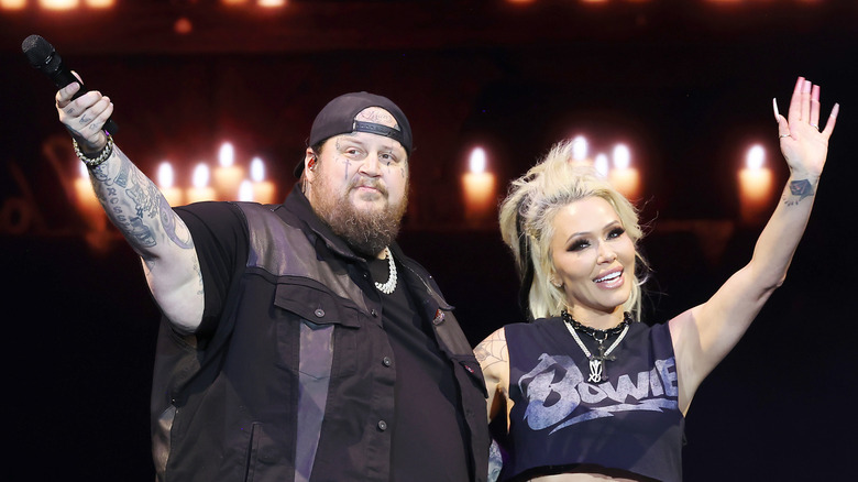 Jelly Roll and Bunnie Xo on stage