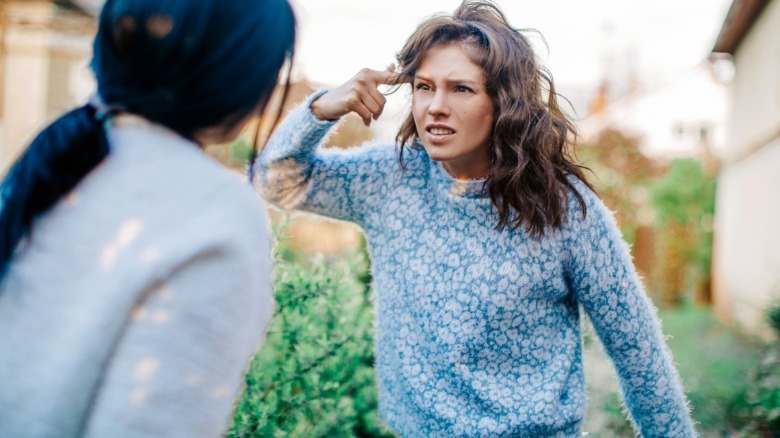 Two women arguing