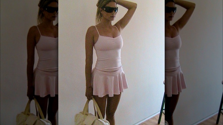 Girl wearing pink ballet attire