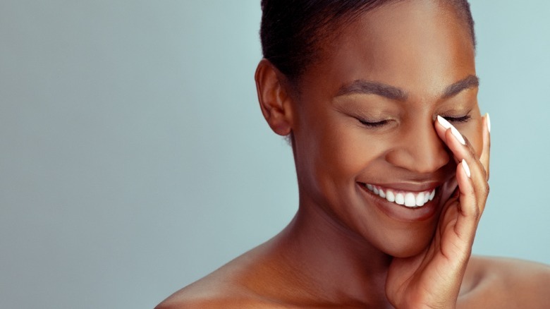 woman with glowing skin