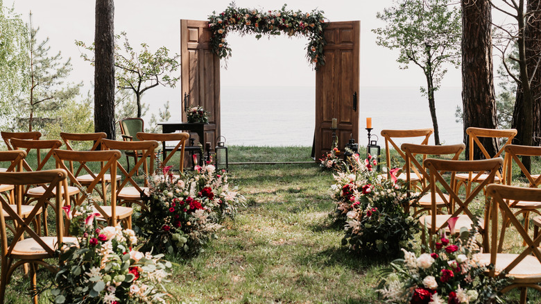 wedding venue with chairs