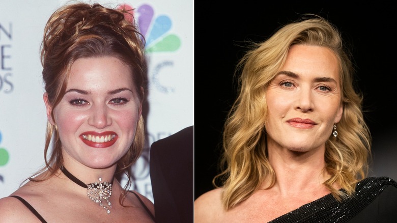 kate winslet at the 1998 golden globes & at the finding harmony premiere in january 2026