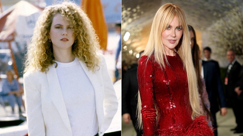 nicole kidman on the set of days of thunder in 1990 & at the 2026 met gala