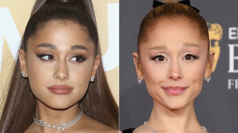 Ariana Grande in 2018 and 2025