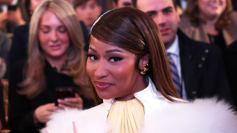 Nicki Minaj with a side part