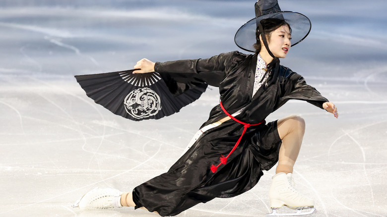 Lee Hae-in skates at the 2026 Winter Olympics