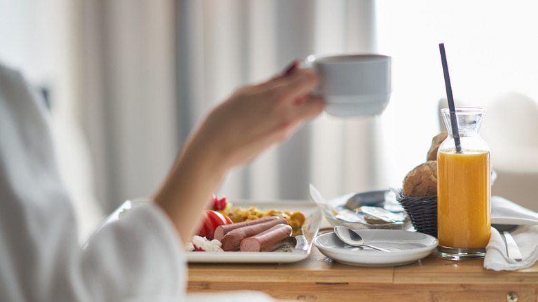 Multiple beverages for breakfast