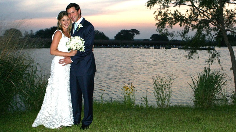 Henry and Jenna Bush Hager pose at their wedding in 2008.